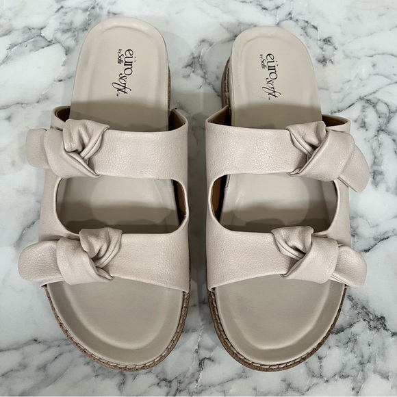 Eurosoft by Sofft Gianetta Golden Knot Sandal Comfy Shoes Off White Size 8.5 - Picture 3 of 9